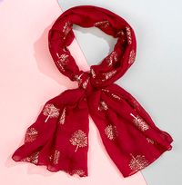 Tap to view Cherry Scarf with Rose Gold Tree of Life