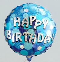 Tap to view Blue Sparkle Happy Birthday Inflated Balloon