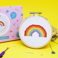 Tap to view Rainbow Mini Cross Stitch Kit