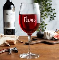 Tap to view Personalised Wine Glass - Handwritten Name