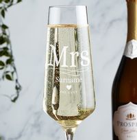 Tap to view Personalised Champagne Glass - Mrs