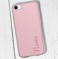 Tap to view Personalised Pink iPhone Case - Pink Name