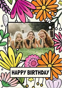 Tap to view Happy Birthday Florals Photo Card