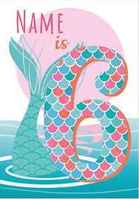 Tap to view Mermaid 6th Birthday Personalised Card