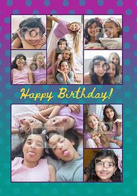 Tap to view Spotty Eight Photo Birthday Card