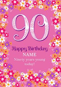 Tap to view Ninety Years Young Personalised Birthday Card