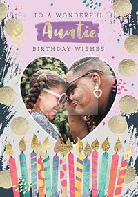 Tap to view Little Wish Wonderful Auntie Photo Birthday Card