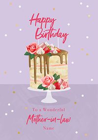 Tap to view Luxury Cake Mother-in-Law Birthday Card