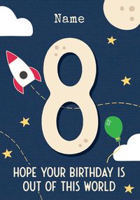 Tap to view Out of this World 8th Personalised Birthday Card