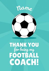 Tap to view Thank You Football Coach Personalised Card