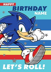 Tap to view Personalised Sonic Birthday Card