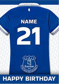 Tap to view Everton Football Shirt Birthday Card