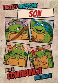 Tap to view Ninja Turtles - Son Personalised Birthday Card