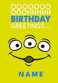 Tap to view Toy Story Alien Happy Faces Birthday Card