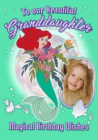Tap to view Disney Platinum Princess Ariel Photo Birthday Card