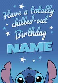 Tap to view Stitch - Chilled Out Personalised Birthday Card