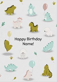 Tap to view Cute Dinosaurs Personalised Birthday Card