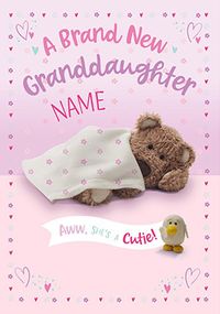 Tap to view Fluffy Granddaughter New Baby Personalised Card