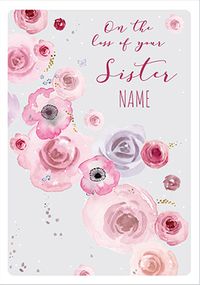 Tap to view Loss Of Sister Personalised Sympathy Card