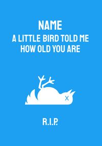 Tap to view A Little Bird Personalised Birthday Card