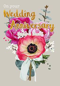 Tap to view Floral arrangement on your Wedding Anniversary Card