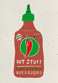 Tap to view Hot Stuff Boyfriend Personalised Valentine's Day Card