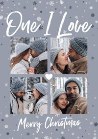 Tap to view One I Love 4 Photo Christmas Card