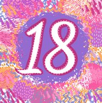Tap to view 18th Birthday Pink Pattern Card