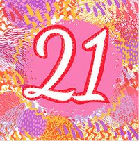 Tap to view 21st Birthday Pink Pattern Card