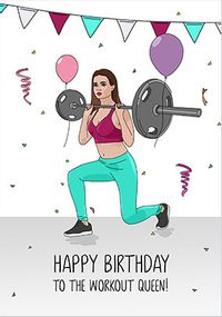 Tap to view Workout Queen Birthday Card