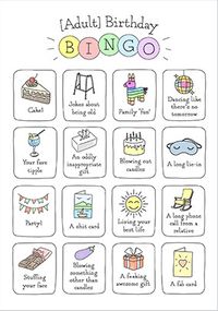 Tap to view Adult Bingo Birthday Card