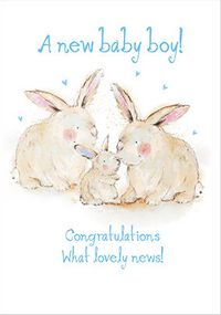 Tap to view Lovely News Baby Boy Card
