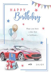 Tap to view Red Car Traditional Birthday Card