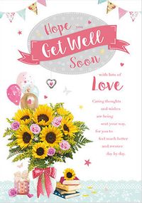 Tap to view Get Well Sunflowers Verse Card