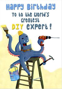 Tap to view Octopus DIY Expert Birthday Card