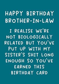 Tap to view Put Up With Shit Brother In Law Birthday Card
