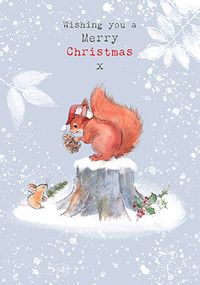 Tap to view Squirrel Cute Illustrated Christmas Card