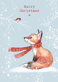 Tap to view Fox Cute Illustrated Christmas Card