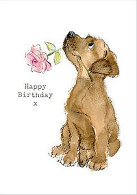 Tap to view Puppy Flower Birthday Card