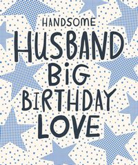 Tap to view Handsome Husband Starry Birthday Card