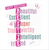 Tap to view Beautiful Bestie Birthday Card