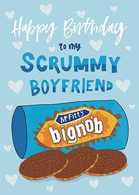 Tap to view Scrummy Boyfriend Birthday Card