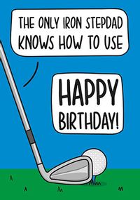 Tap to view Stepdad Golf Birthday Card