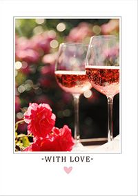 Tap to view With Love Wine Glasses Card