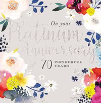 Tap to view Platinum Anniversary Floral Card