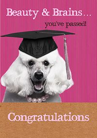 Tap to view Congratulations You've Passed - Beauty & Brains Card
