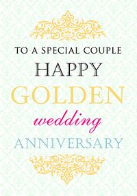 Tap to view Golden Wedding Anniversary Card - Truly Madly Deeply