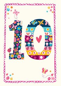 Tap to view Colourful Big 10 Birthday Card