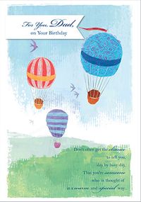 Tap to view Hot air balloon Dad Birthday Card