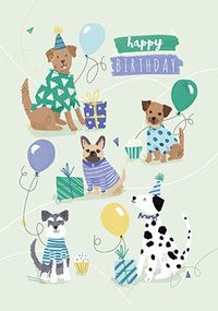 Tap to view Party Dogs Birthday Card